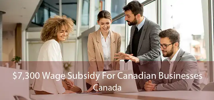 $7,300 Wage Subsidy For Canadian Businesses Canada